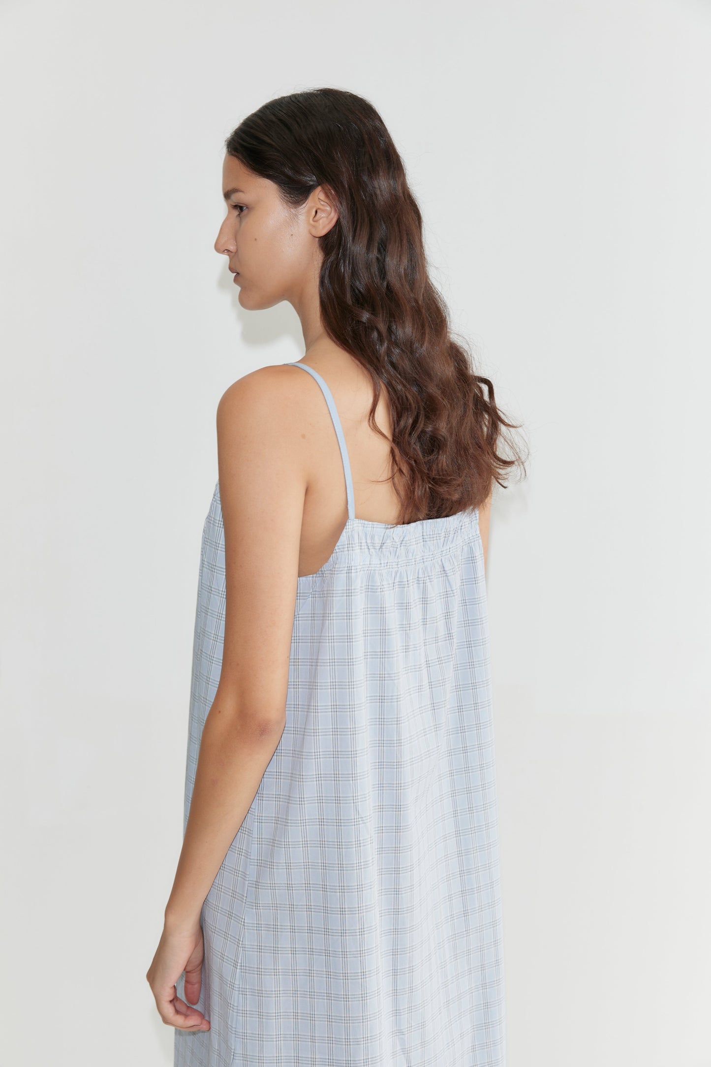 Light Maxi Dress - Powder Check