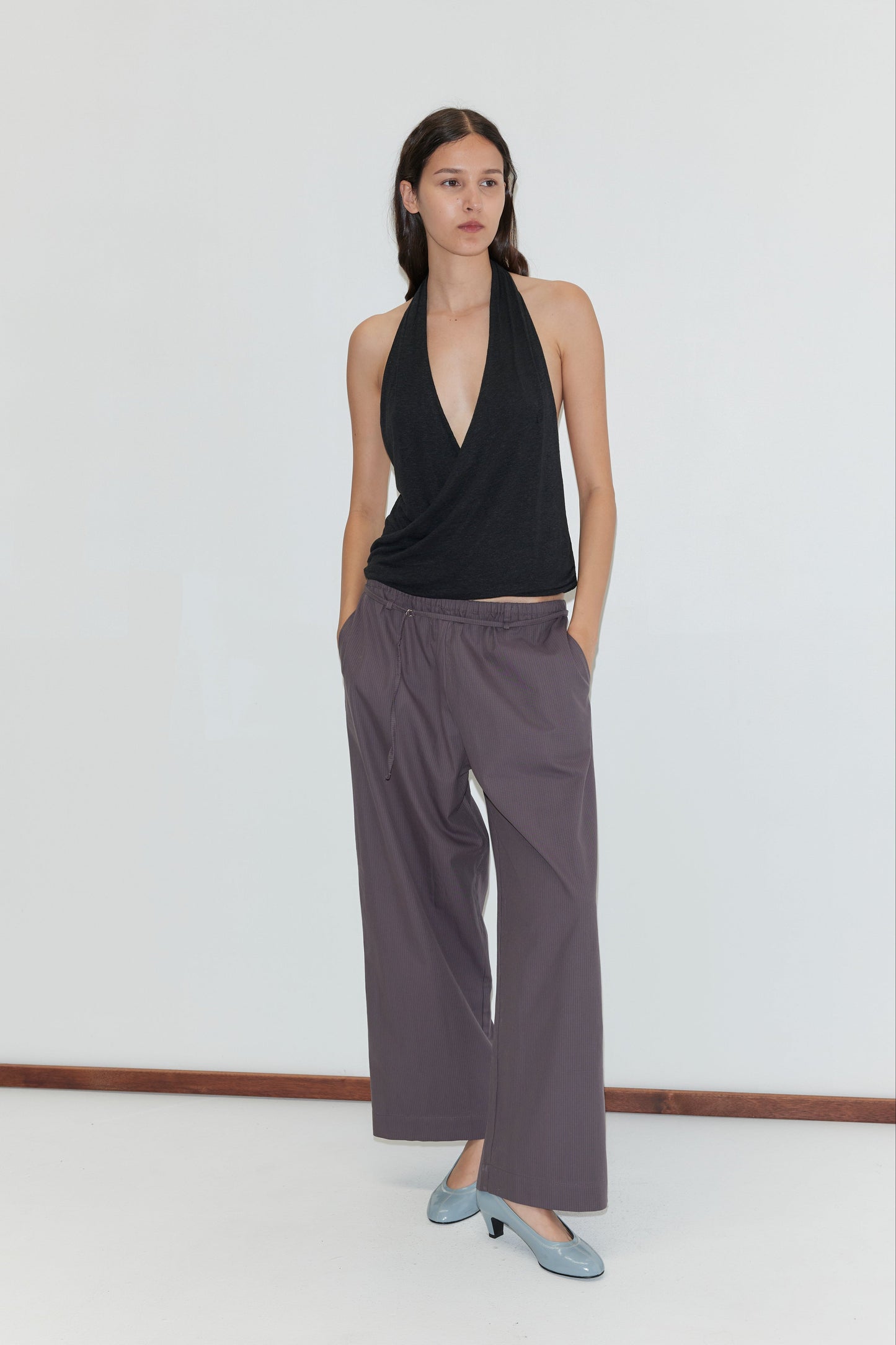Loop Pant - Mulberry Stripe