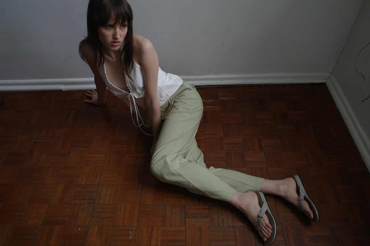 Cross Tie Pant -Sage Stone