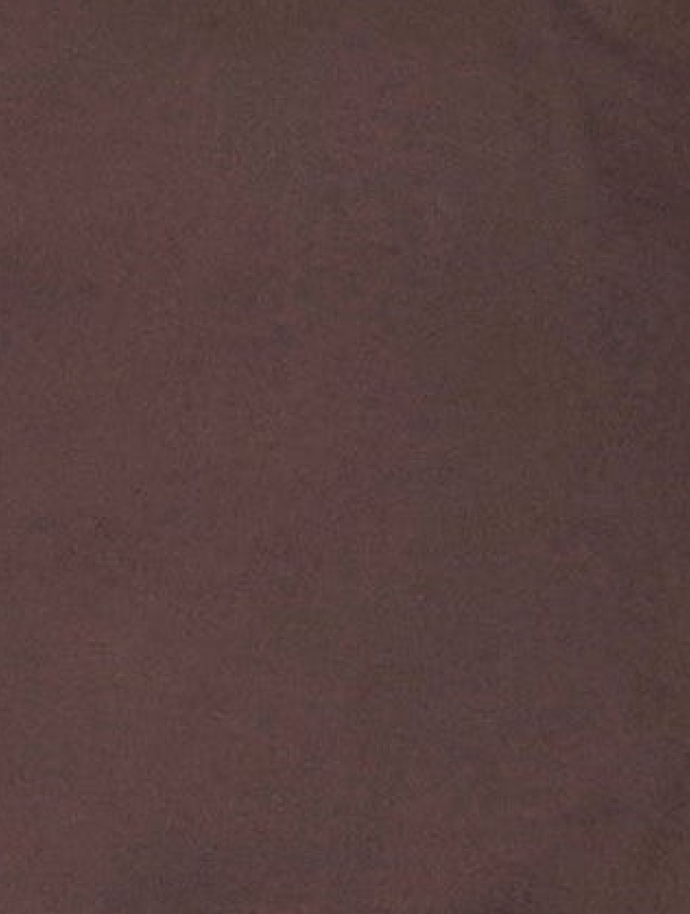 A close-up of a plain, solid brown surface with soft shading and subtle texture, reminiscent of the gentle fabric of the Cotton Flounce 3/4 Sleeve - Brown top.