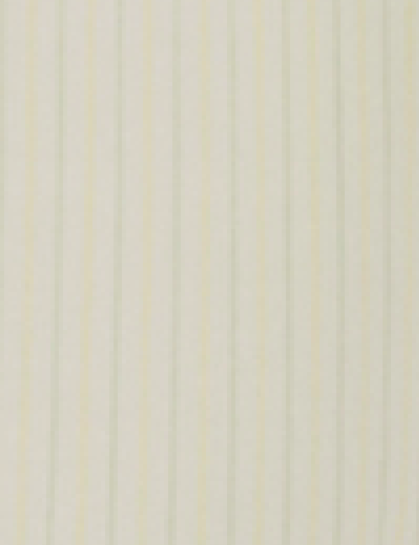 A close-up of the Cami Overshirt - Citrus Stripe shows soft, vertical pale yellow and white stripes. The simple, understated pattern lends a gentle and subtle look, characteristic of Deiji Studios' lightweight styles.