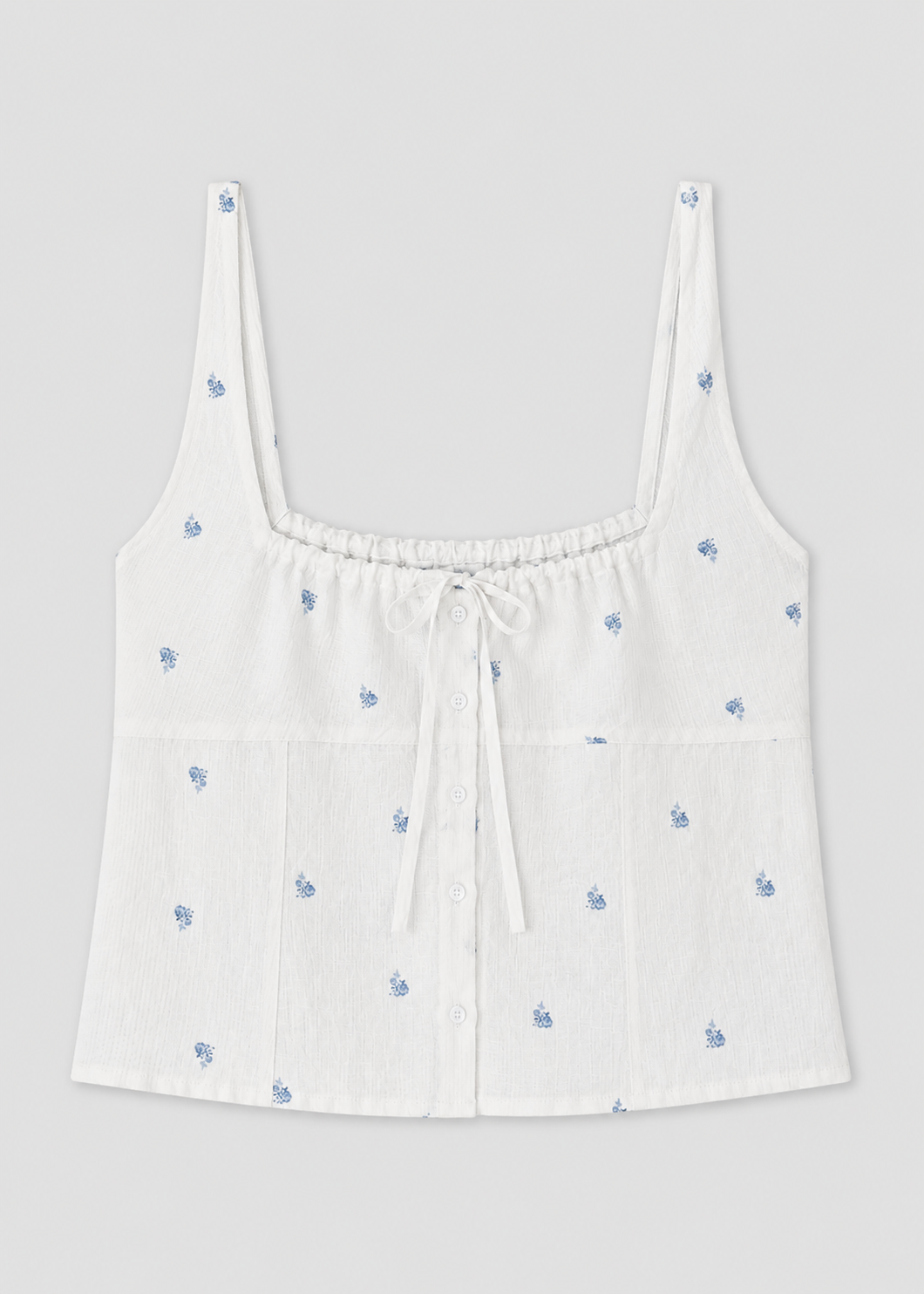 Relax Tie Top - Floral Blue