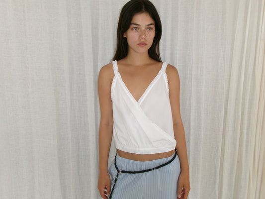 Overlie Top - White