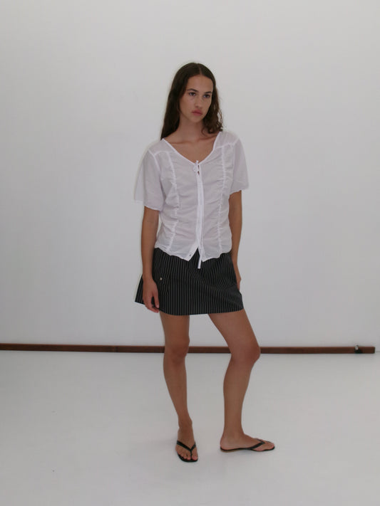 Crinkle Top - White