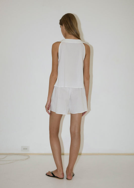 Round Collar Set - White Texture