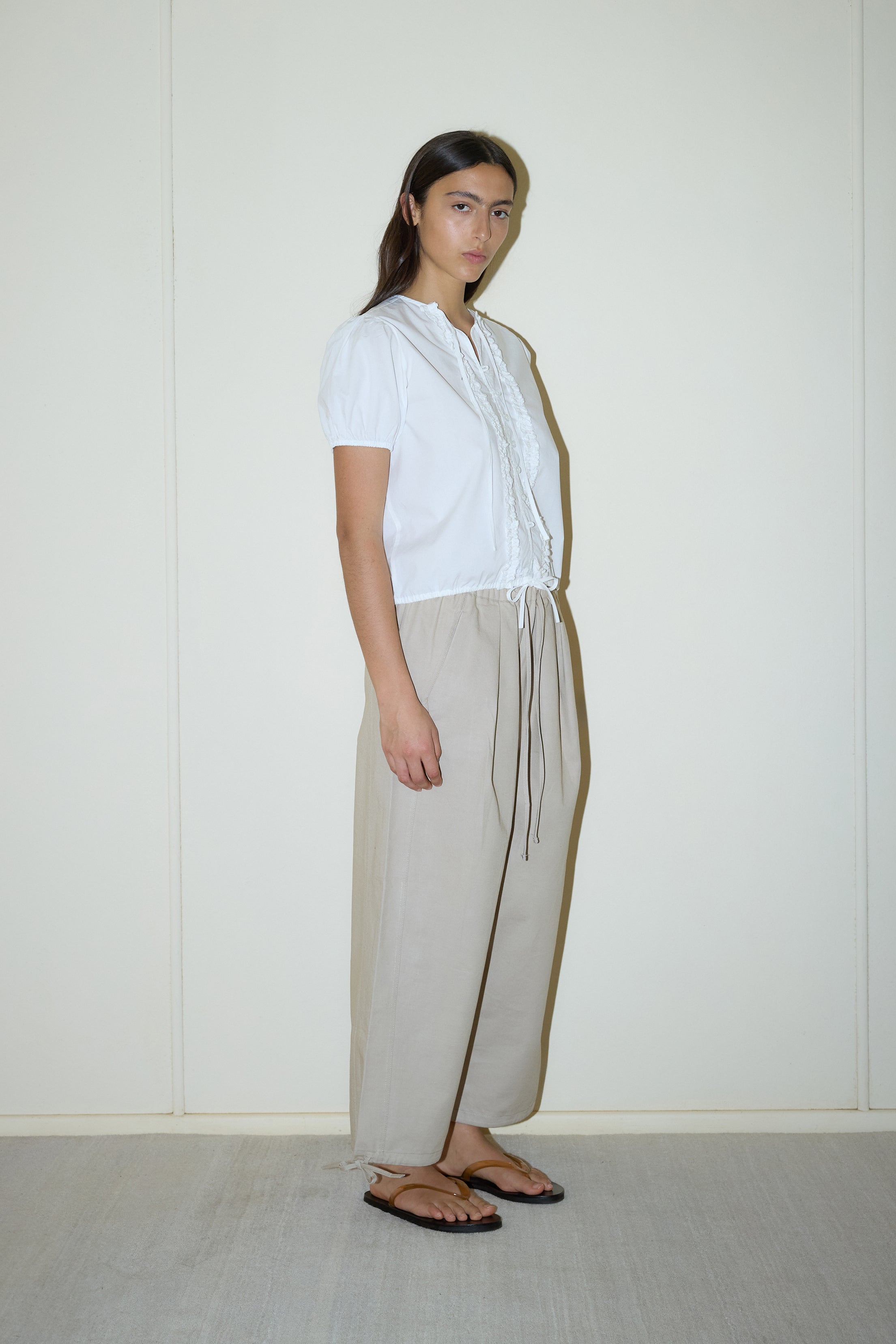 Double Frill Top - White – Deiji Studios US