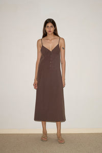 Double Seam Dress - Chocolate