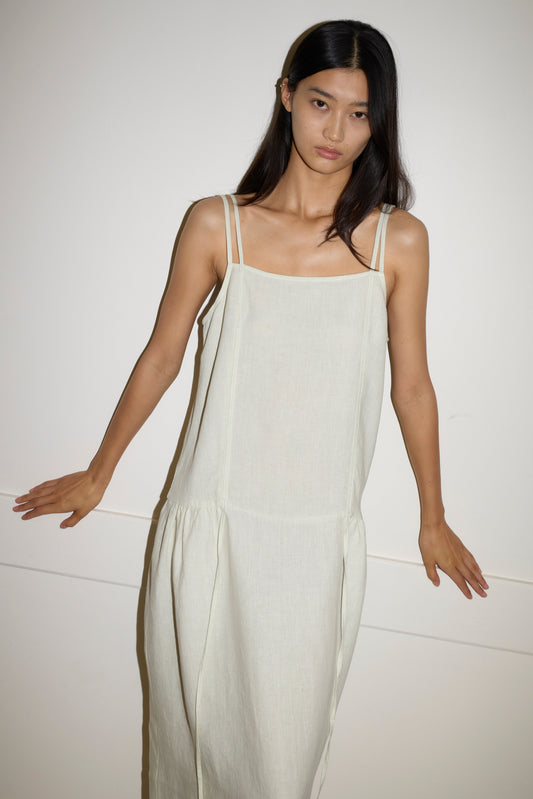 Linen Strap Dress - Pastel Pistachio