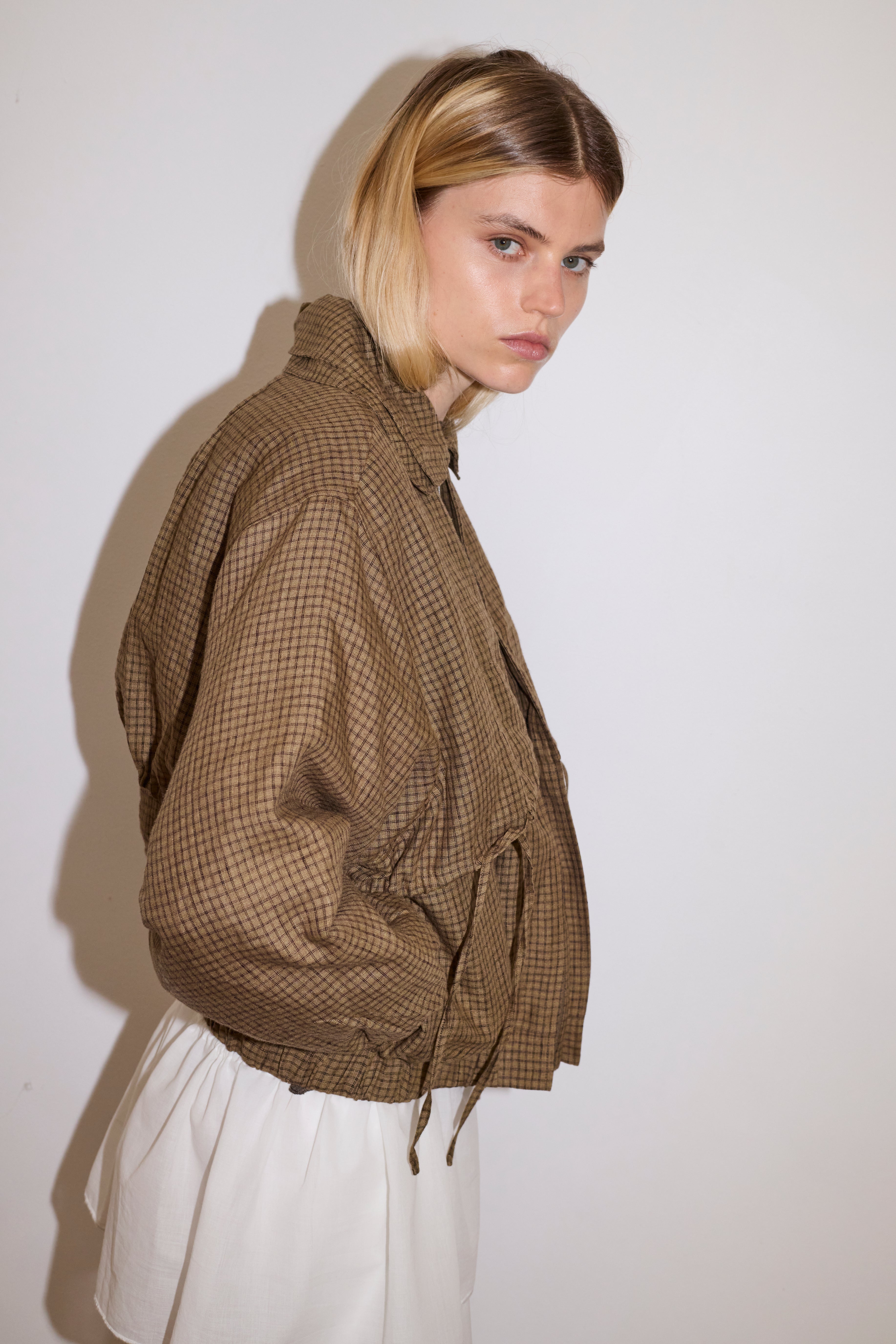 Double Layered Jacket - Pine Check – Deiji Studios US