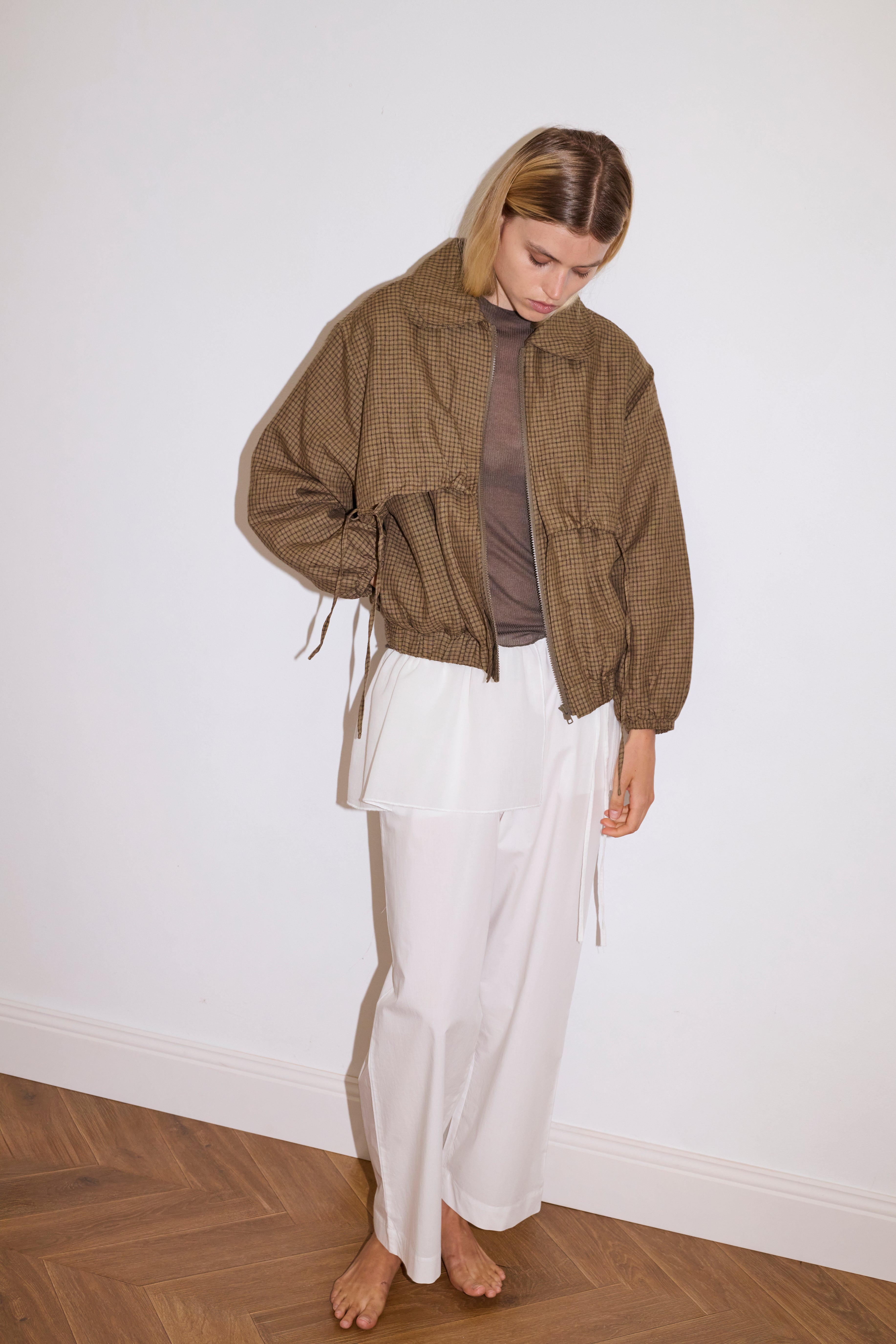 Double Layered Jacket - Pine Check – Deiji Studios US
