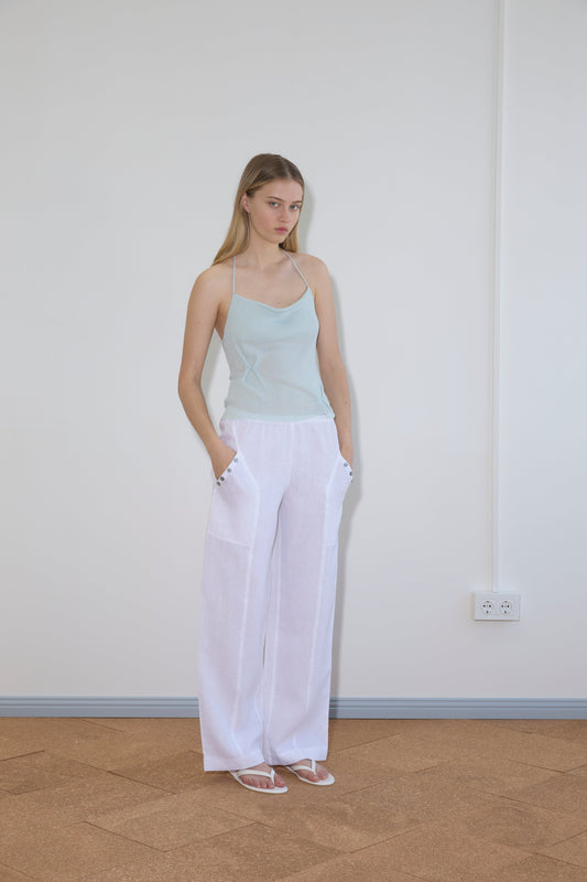 Angle Pocket Pant - White