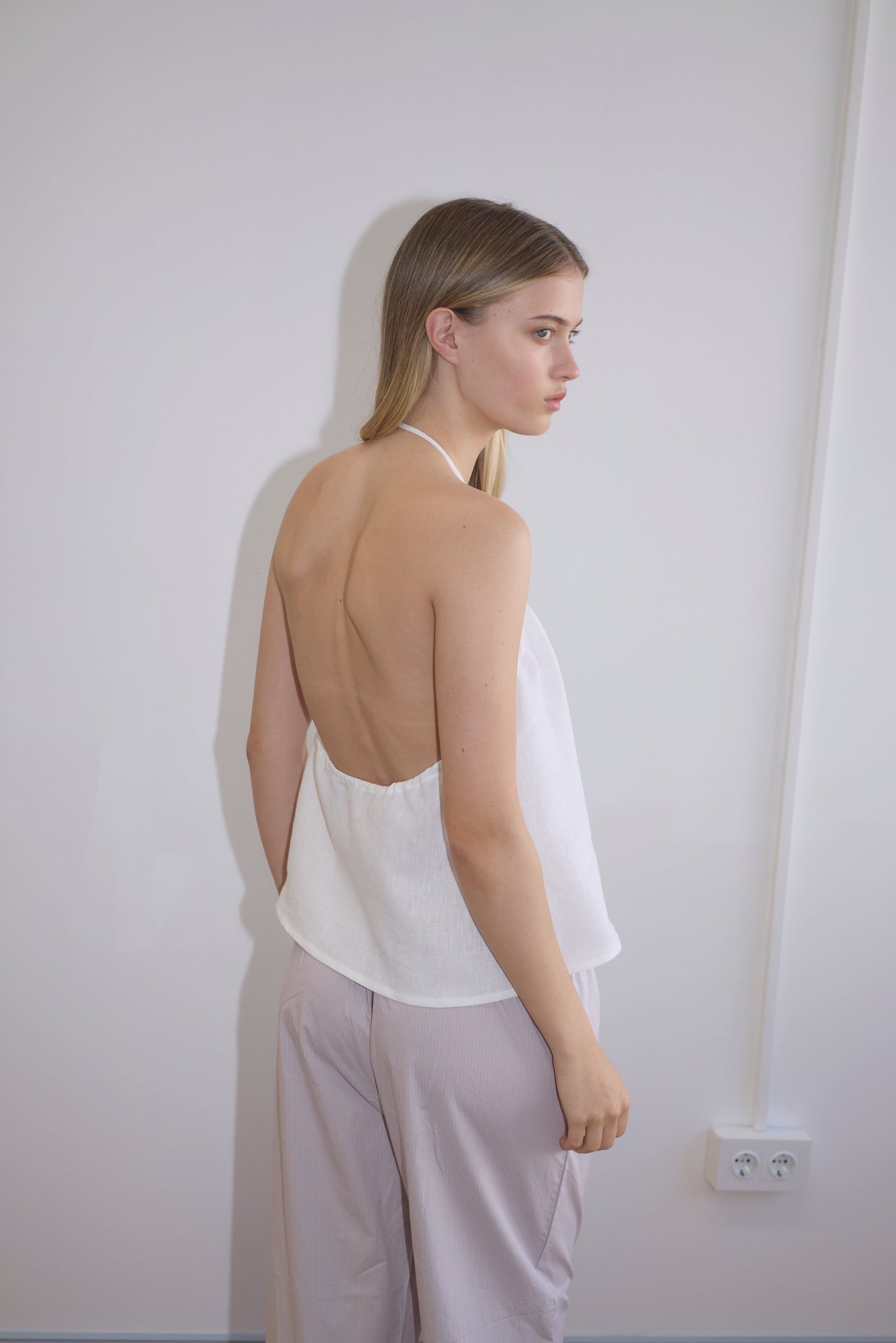 O Ring Halter - White