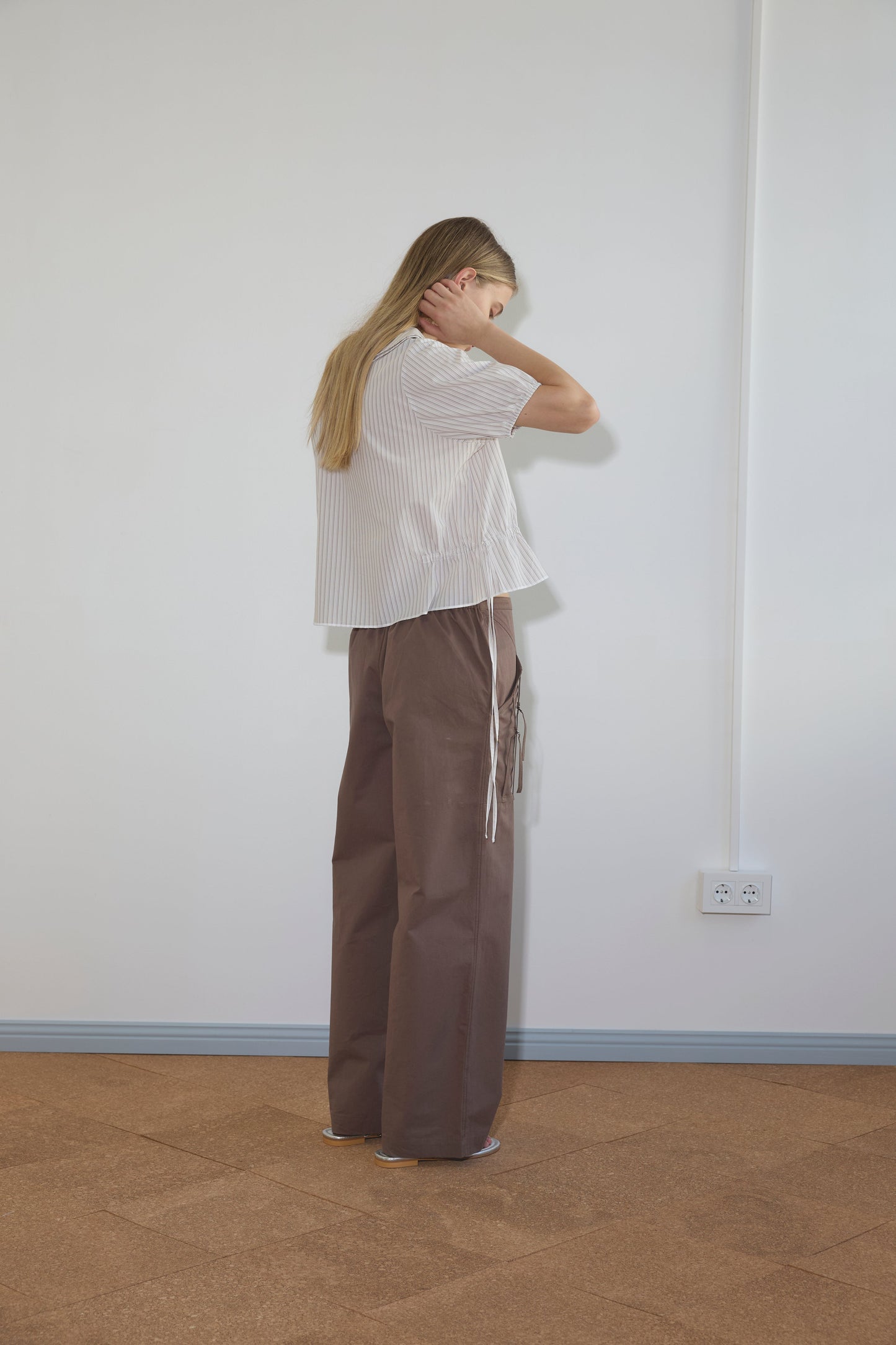 Double Collar Shirt - Gull Stripe