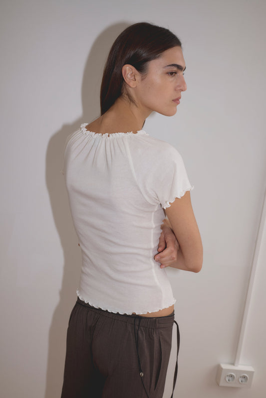 Double Belted Pant - Brown Stripe