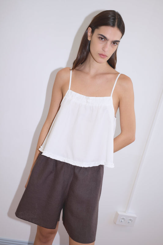 Yoke Top - White