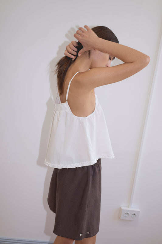 Yoke Top - White