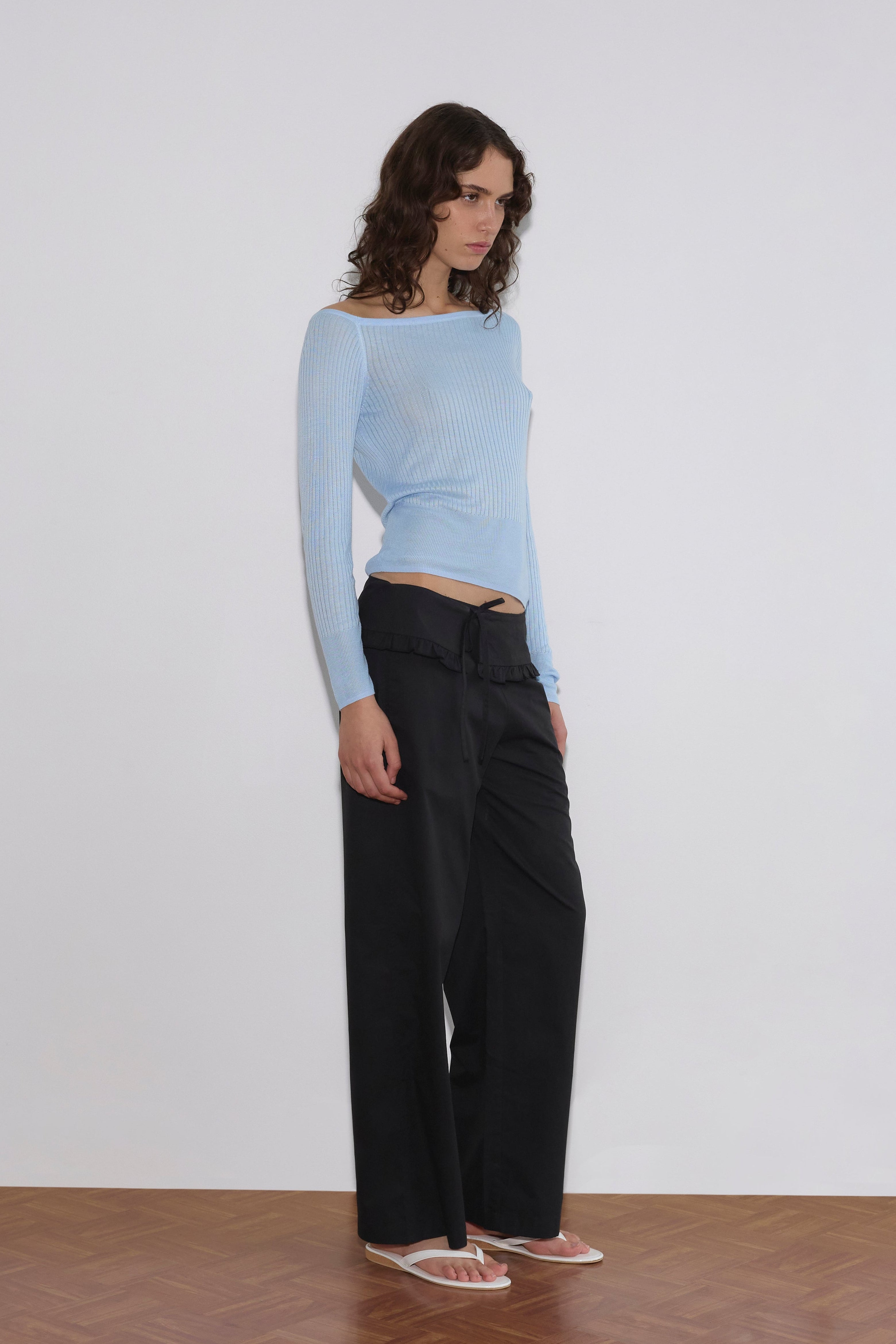 Flounce Belt Pant - Black – Deiji Studios US