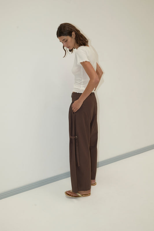Tab Pant - Dark Brown