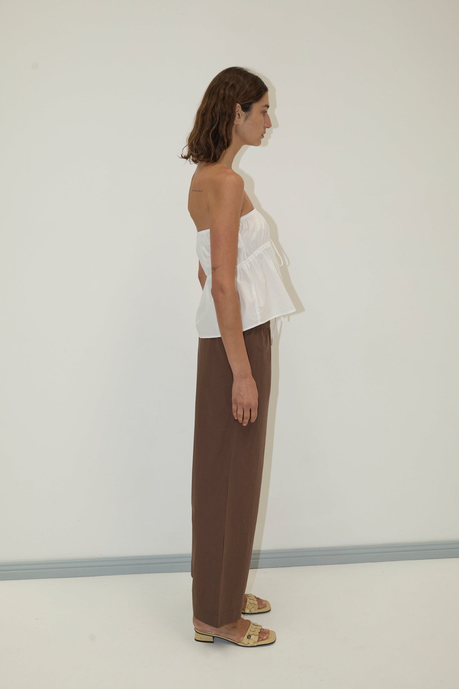 Ease Trouser - Carob Check