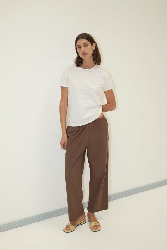 Ease Trouser - Carob Check