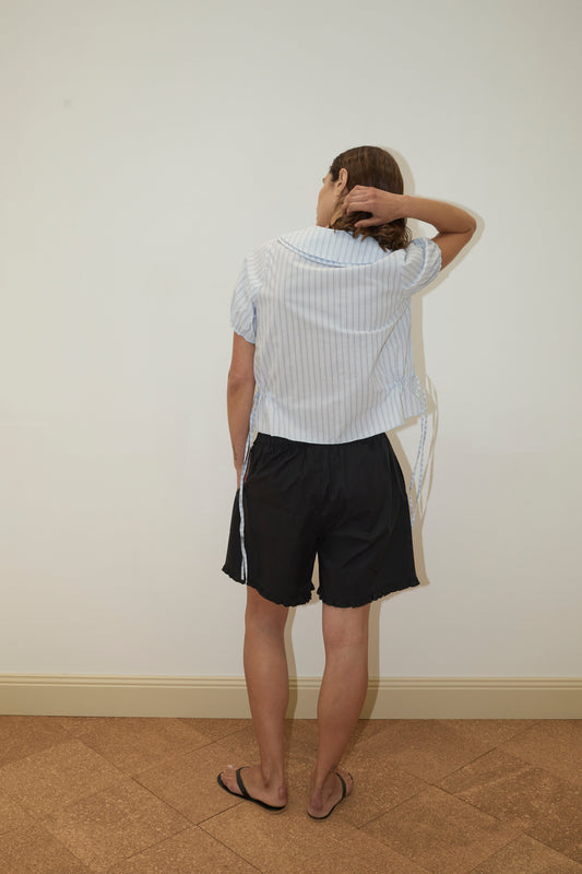 Double Collar Shirt - Mineral Stripe