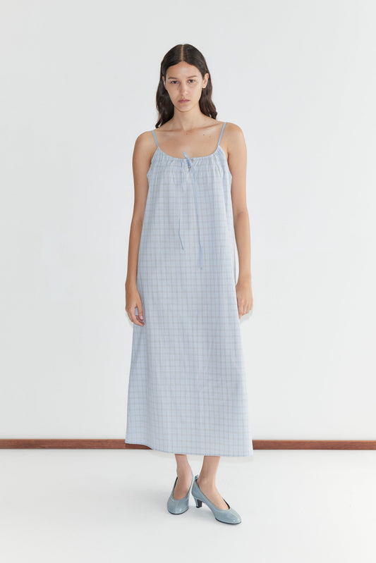 Light Maxi Dress - Powder Check