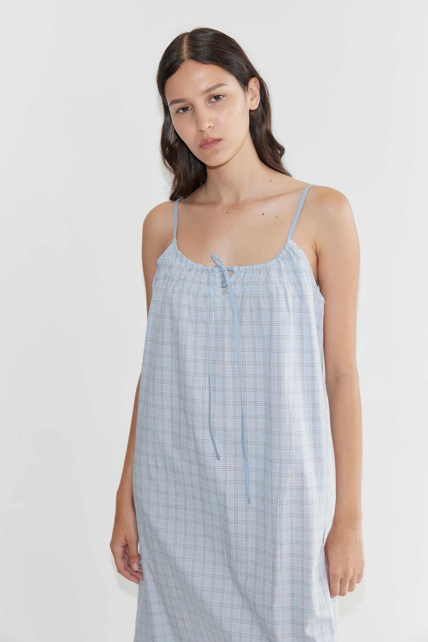 Light Maxi Dress - Powder Check