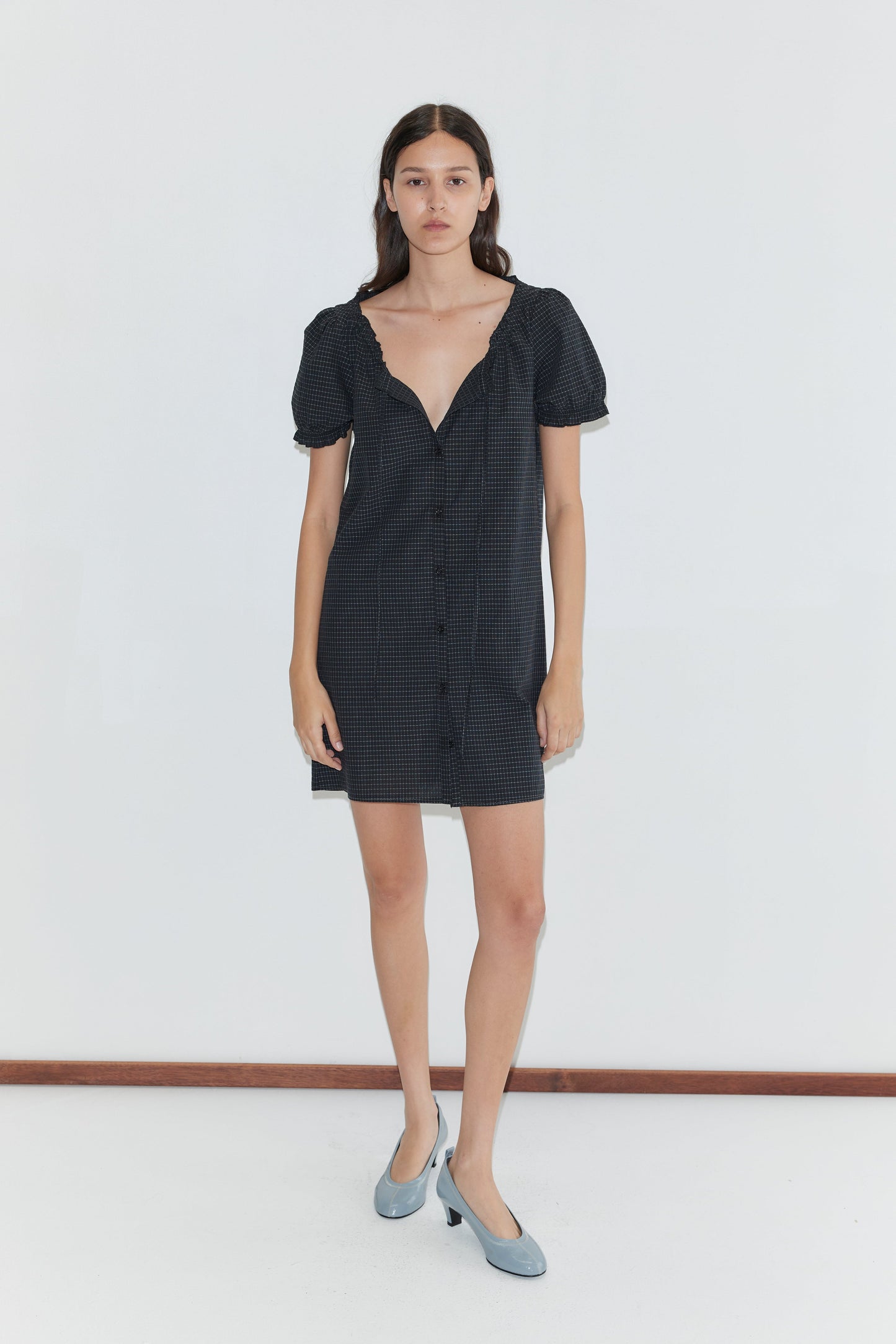 Buttoned Mini Dress