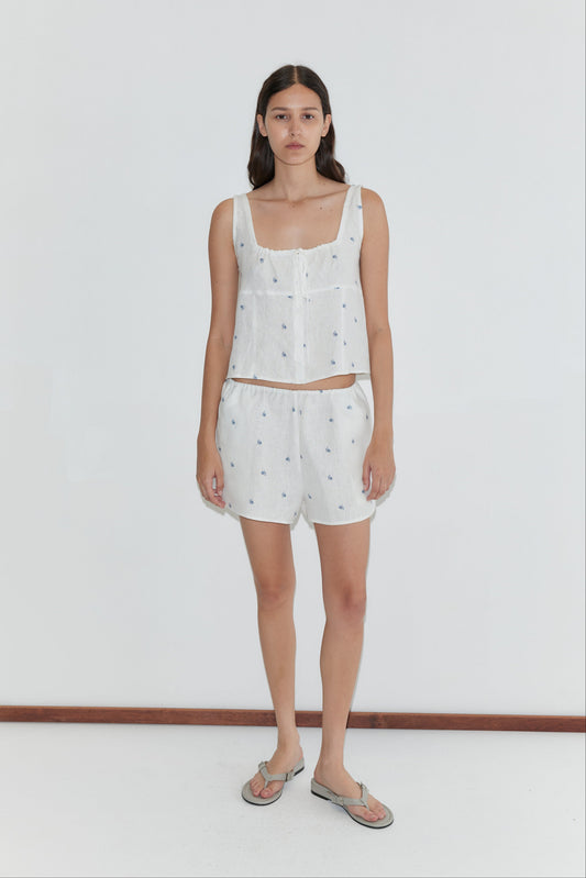 Relax Short Set - Floral Blue