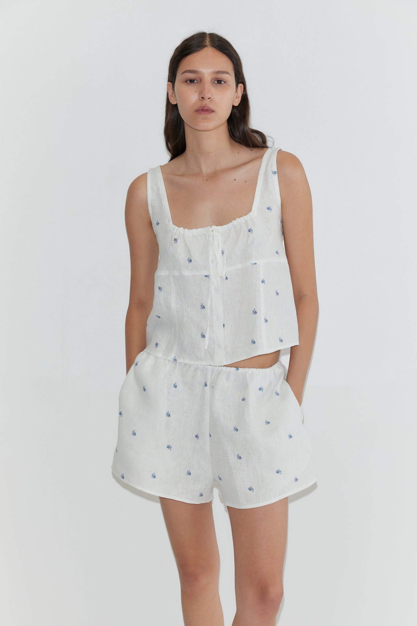 Relax Short Set - Floral Blue