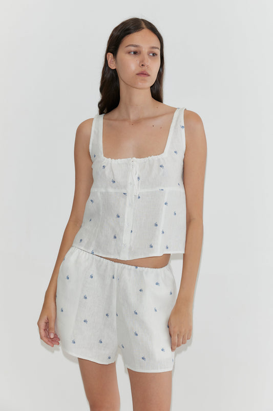 Relax Short Set - Floral Blue