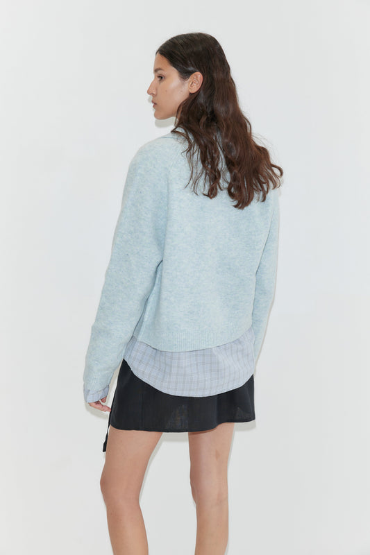 Box Cardigan - Young Blue
