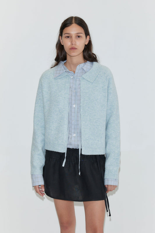 Box Cardigan - Young Blue