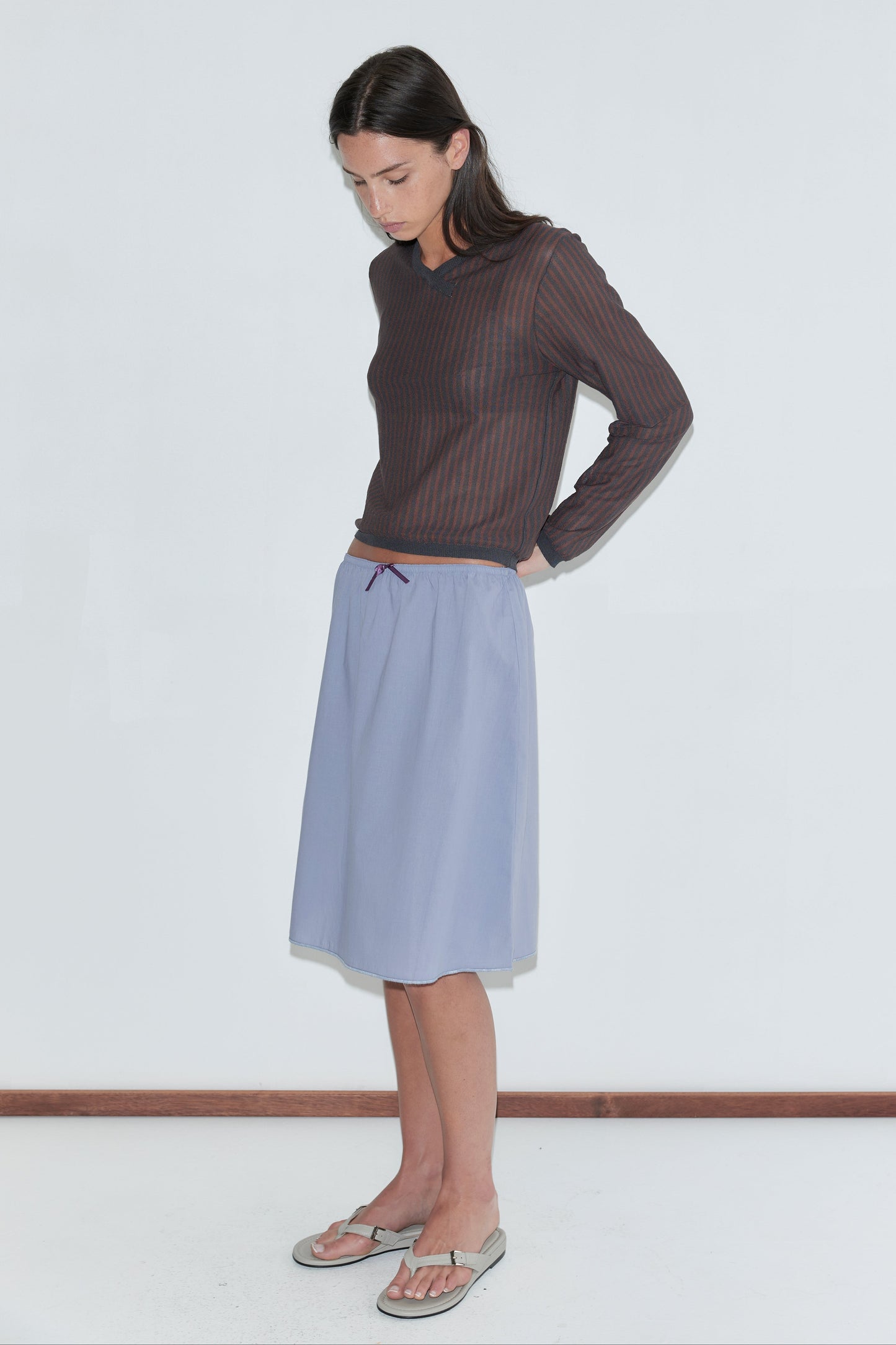 Stripe Longsleeve - Brown Grey Stripe