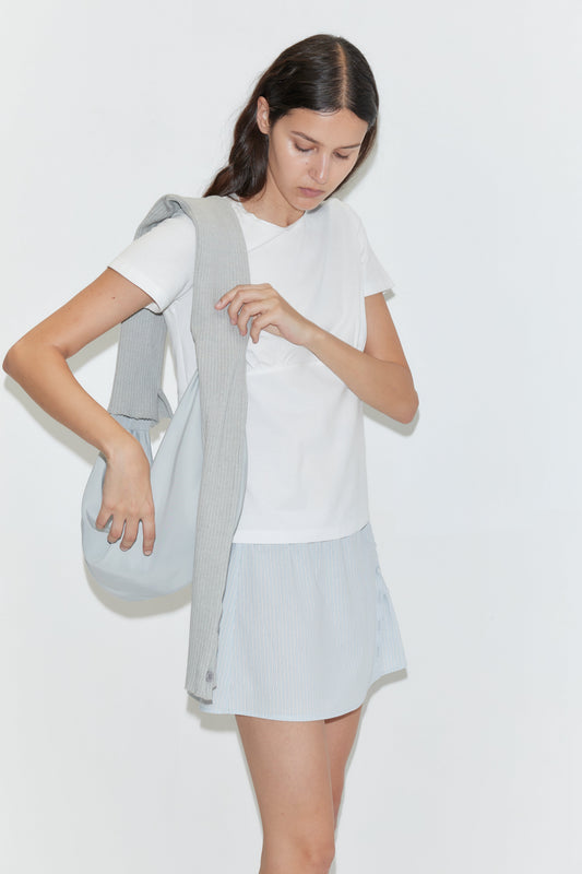 Knit Strap Bag - Baby Blue