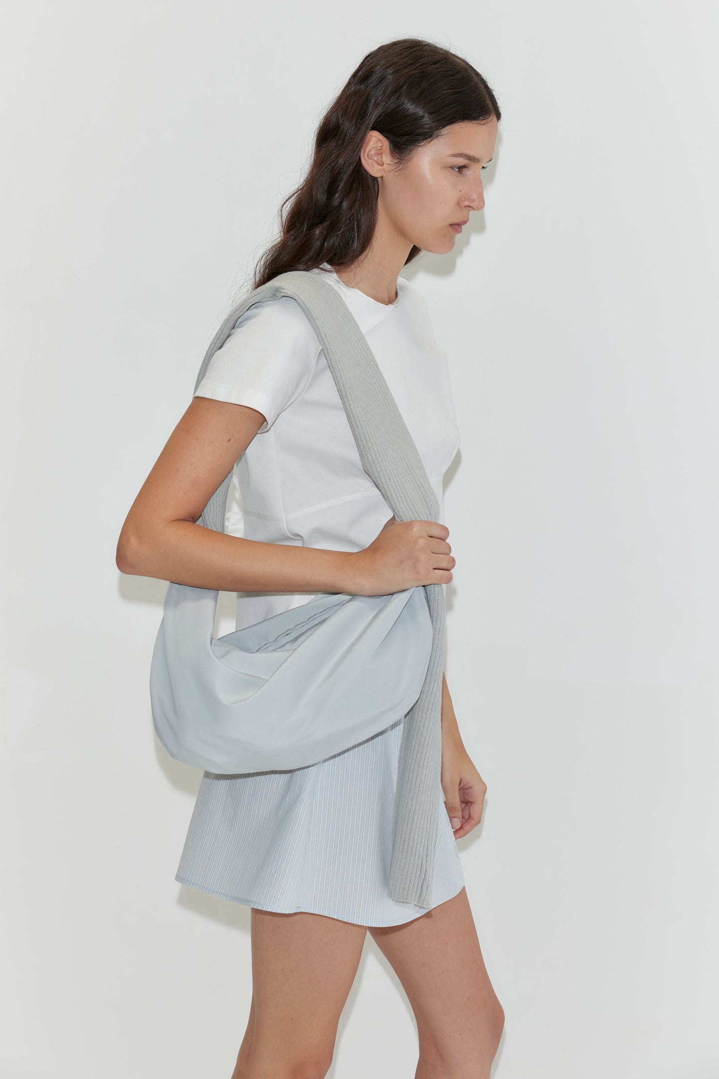 Knit Strap Bag - Baby Blue