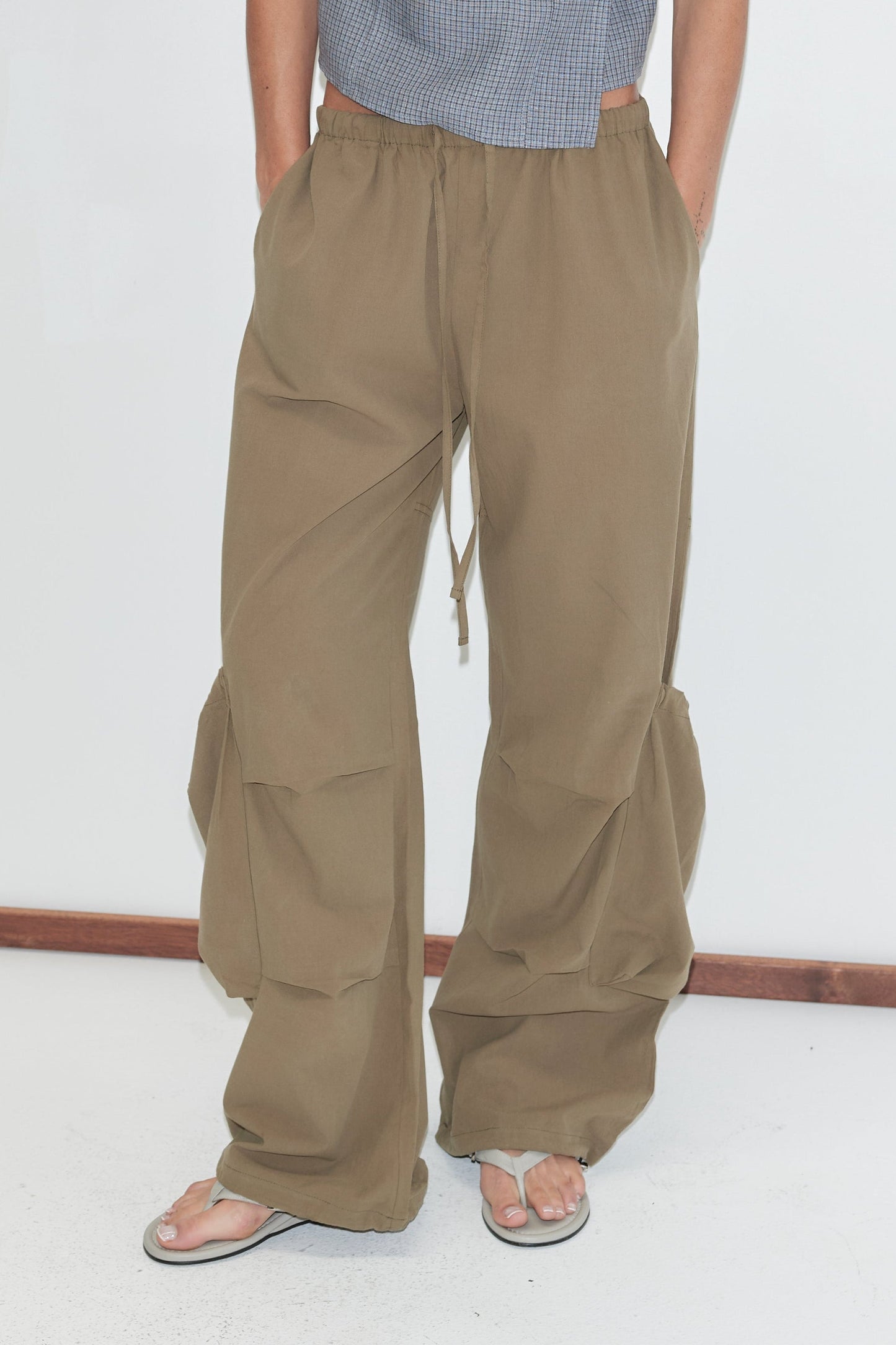 Drawcord Pocket Pant - Khaki