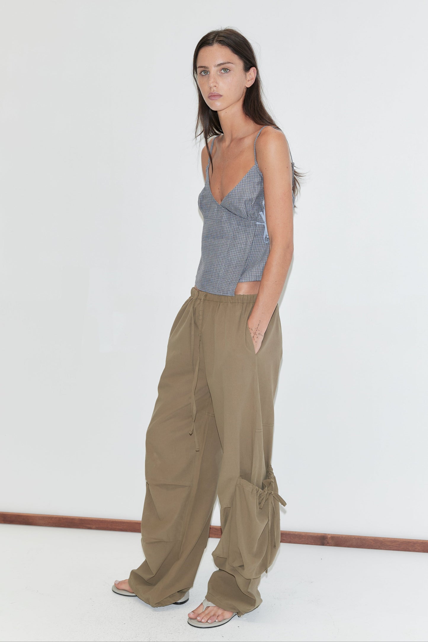 Drawcord Pocket Pant - Khaki