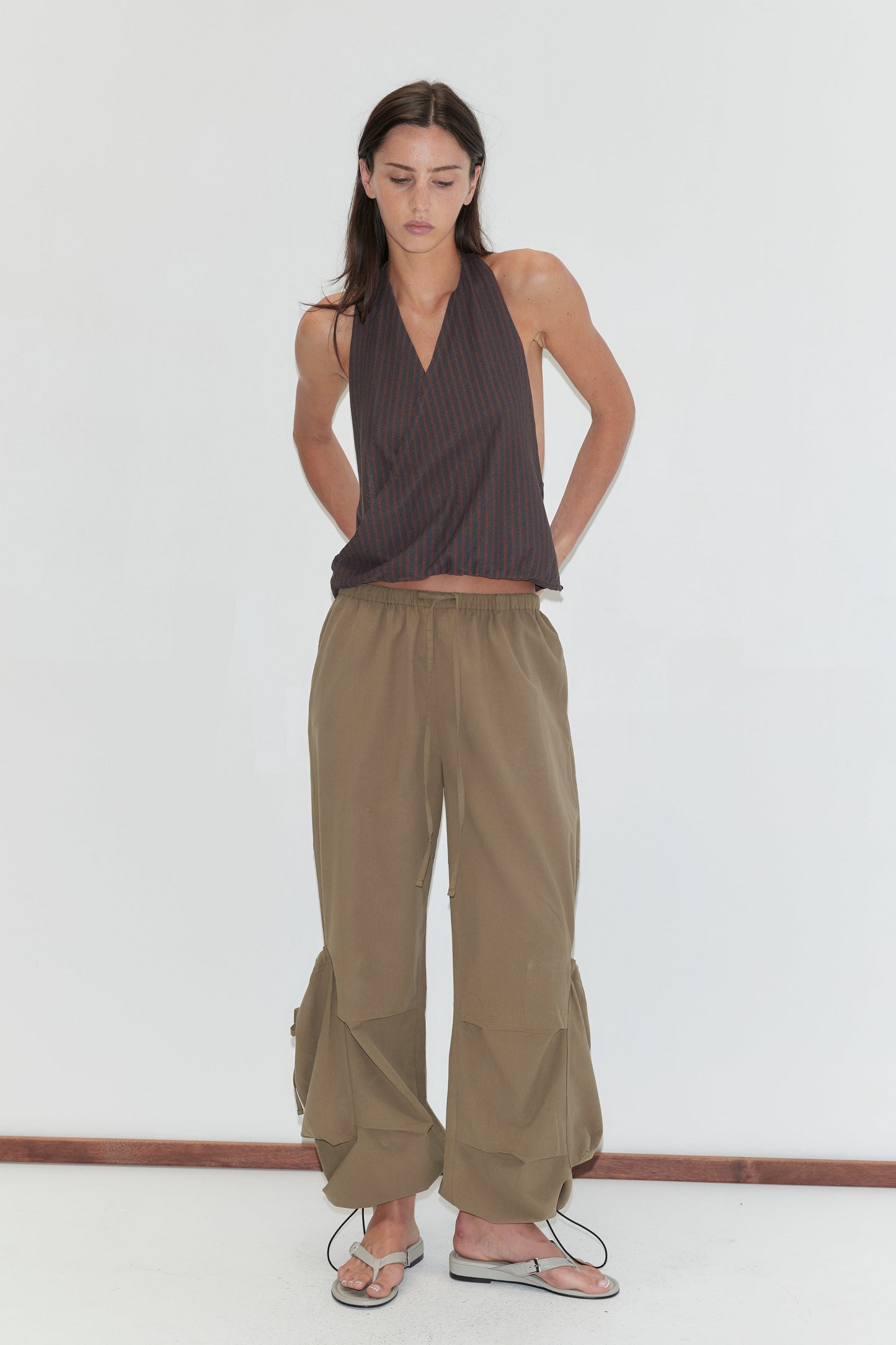 Drawcord Pocket Pant - Khaki