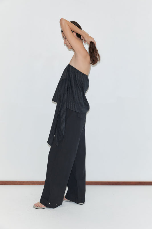 Snap Tab Pant - Black