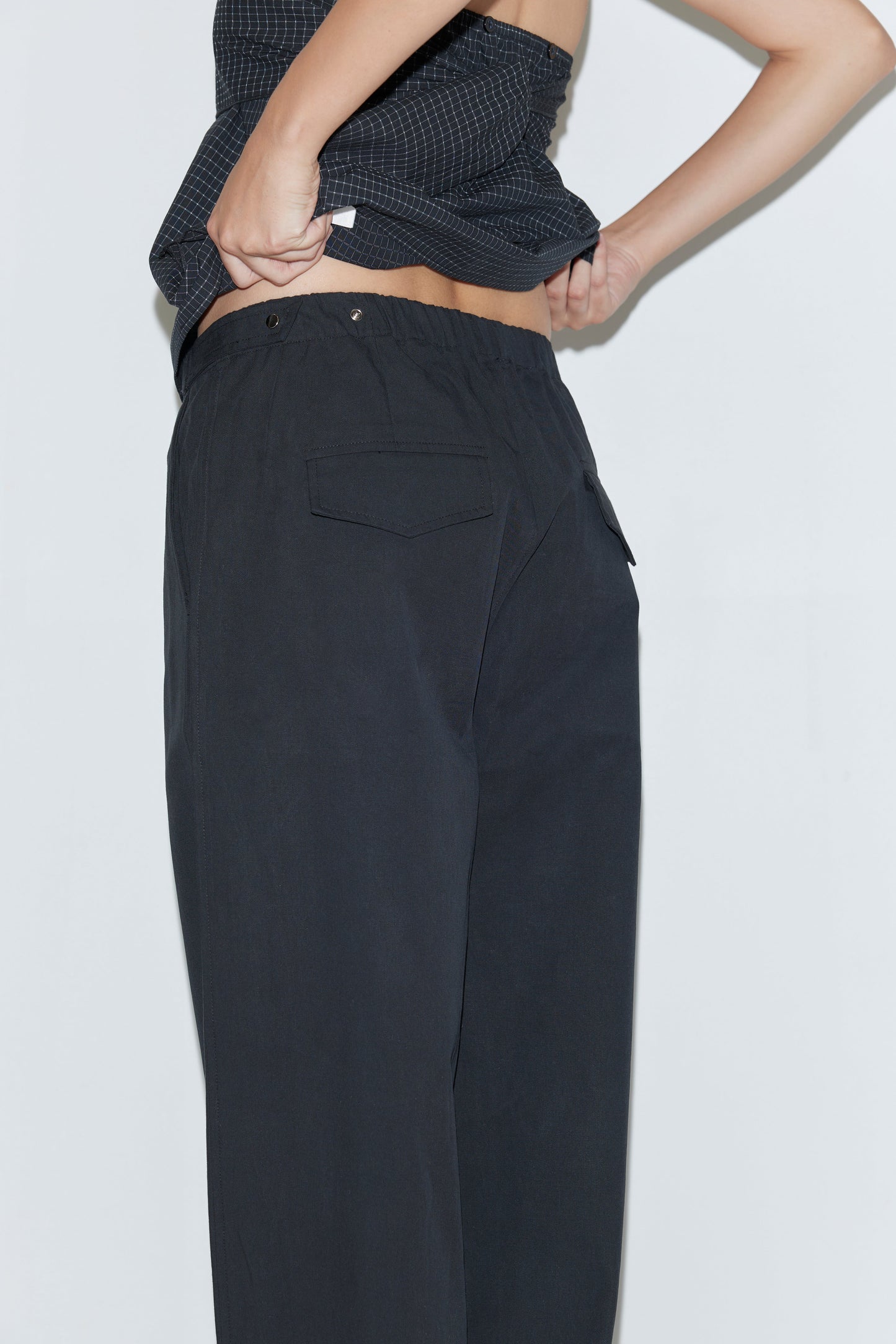 Snap Tab Pant - Black