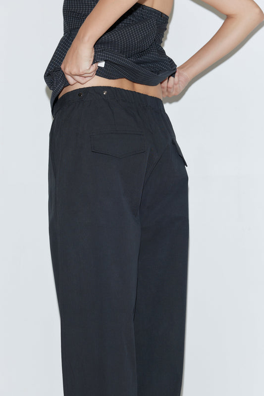 Snap Tab Pant - Black