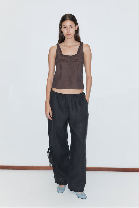 Frills Top - Toast