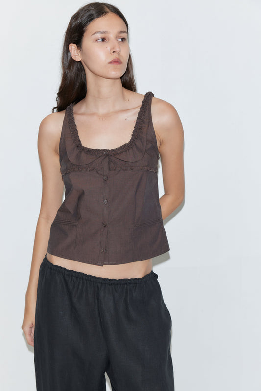 Frills Top - Toast