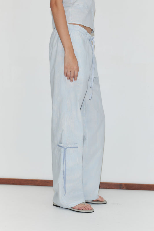 Grosgrain Pant - Mist Stripe