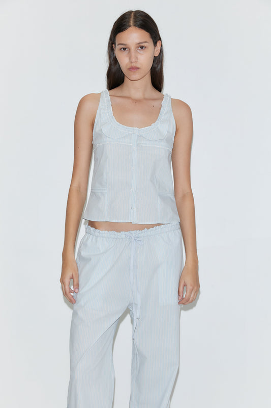 Grosgrain Pant - Mist Stripe