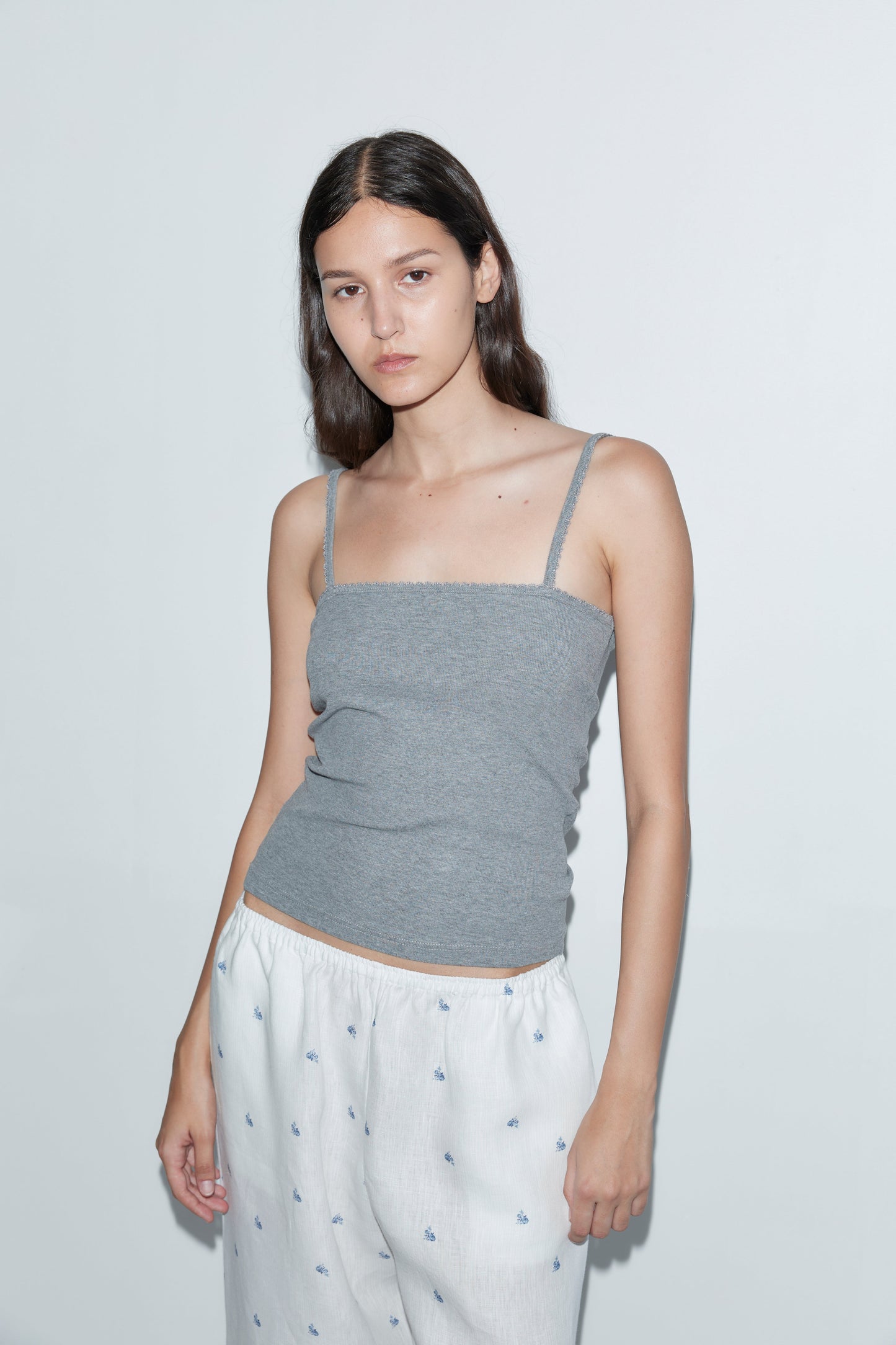 Linen Ease Trouser - Floral Blue
