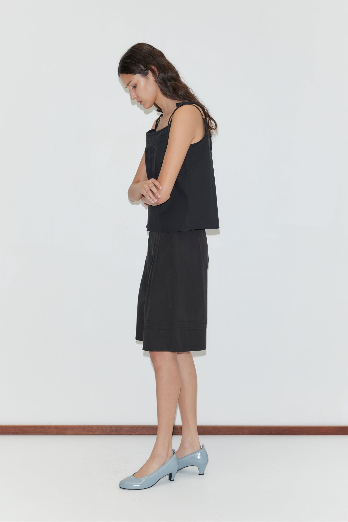 Pintuck Short - Black