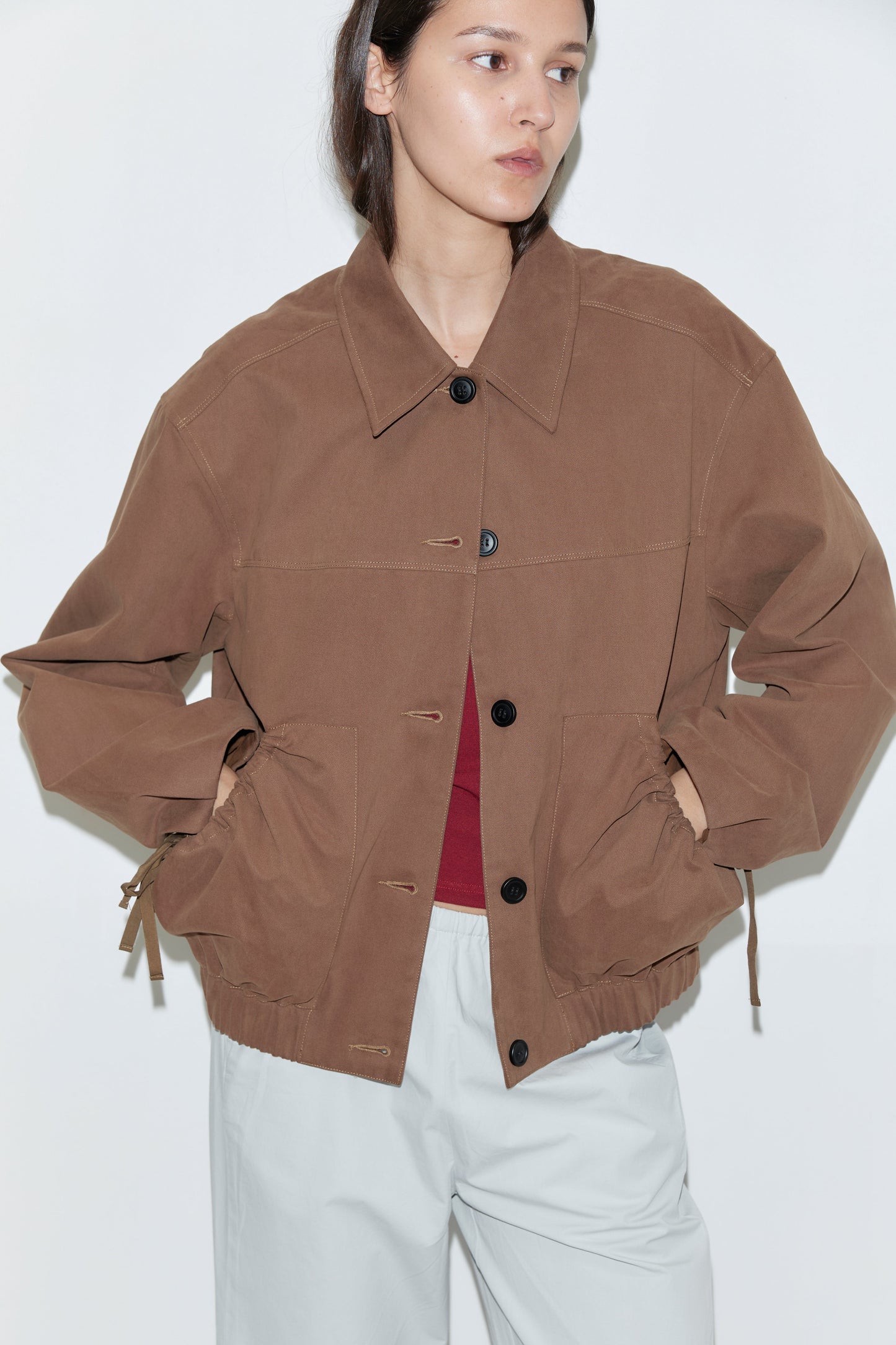 Button Up Jacket - Brown