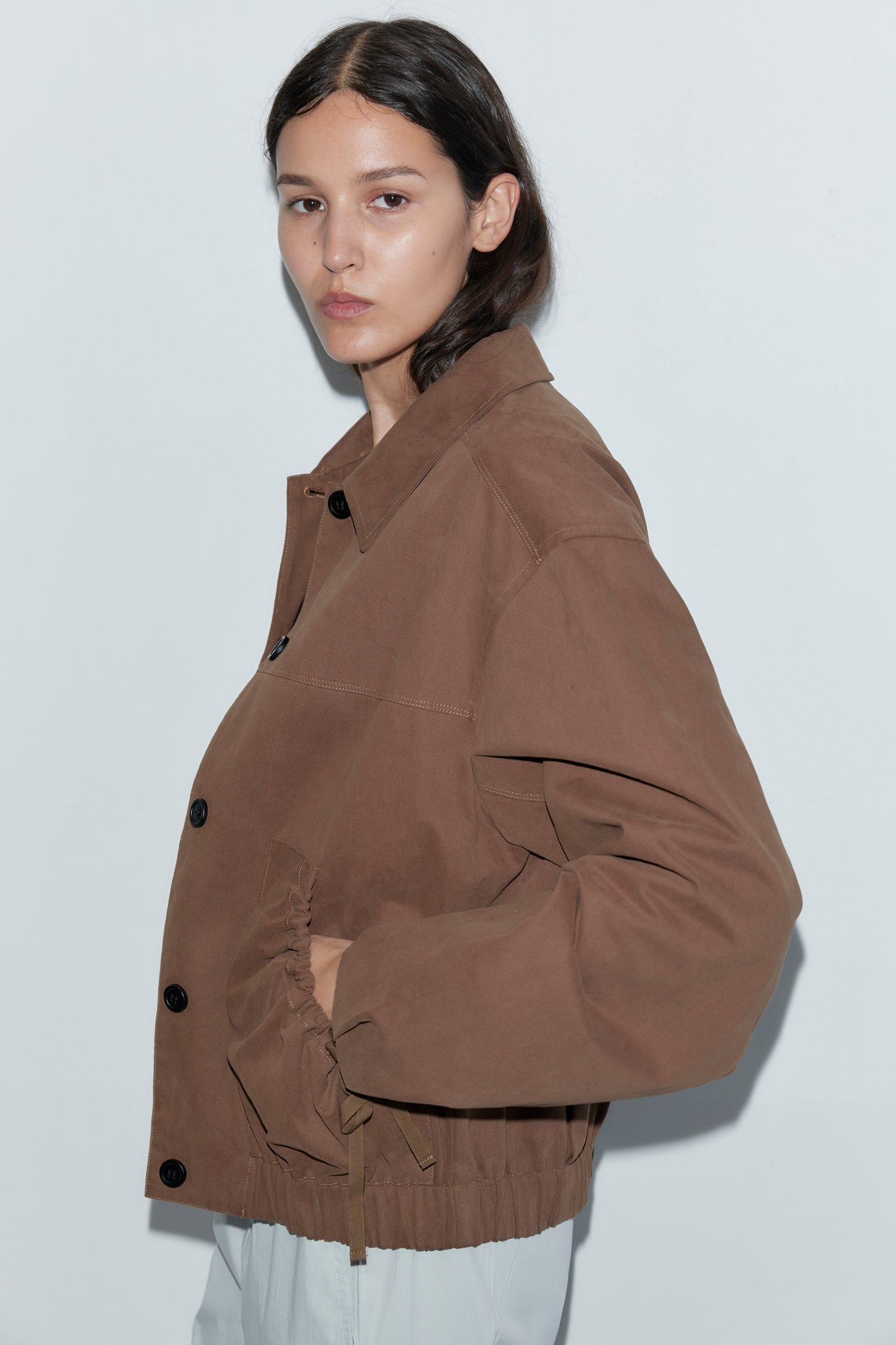 Button Up Jacket - Brown